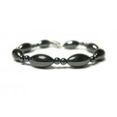 Magnet Clasp - 18cm Hematite Stone Beaded Bracelet